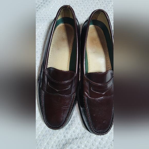 DEXTER EUC MENS SIZE 10.5 BURGANDY PENNY LOAFERS SLIPON SHOES main image 8